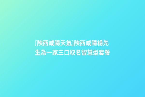[陜西咸陽天氣]陜西咸陽楊先生為一家三口取名智慧型套餐-第1張-公司起名-玄機派